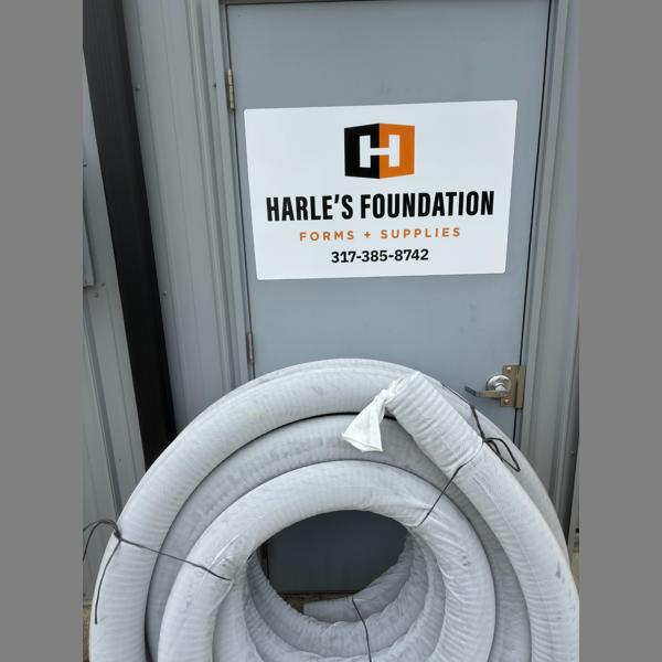 4"x100' rolls white sock tile perforated